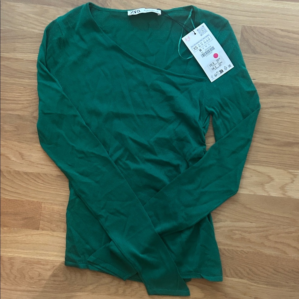 Zara Emerald Long Sleeve Top